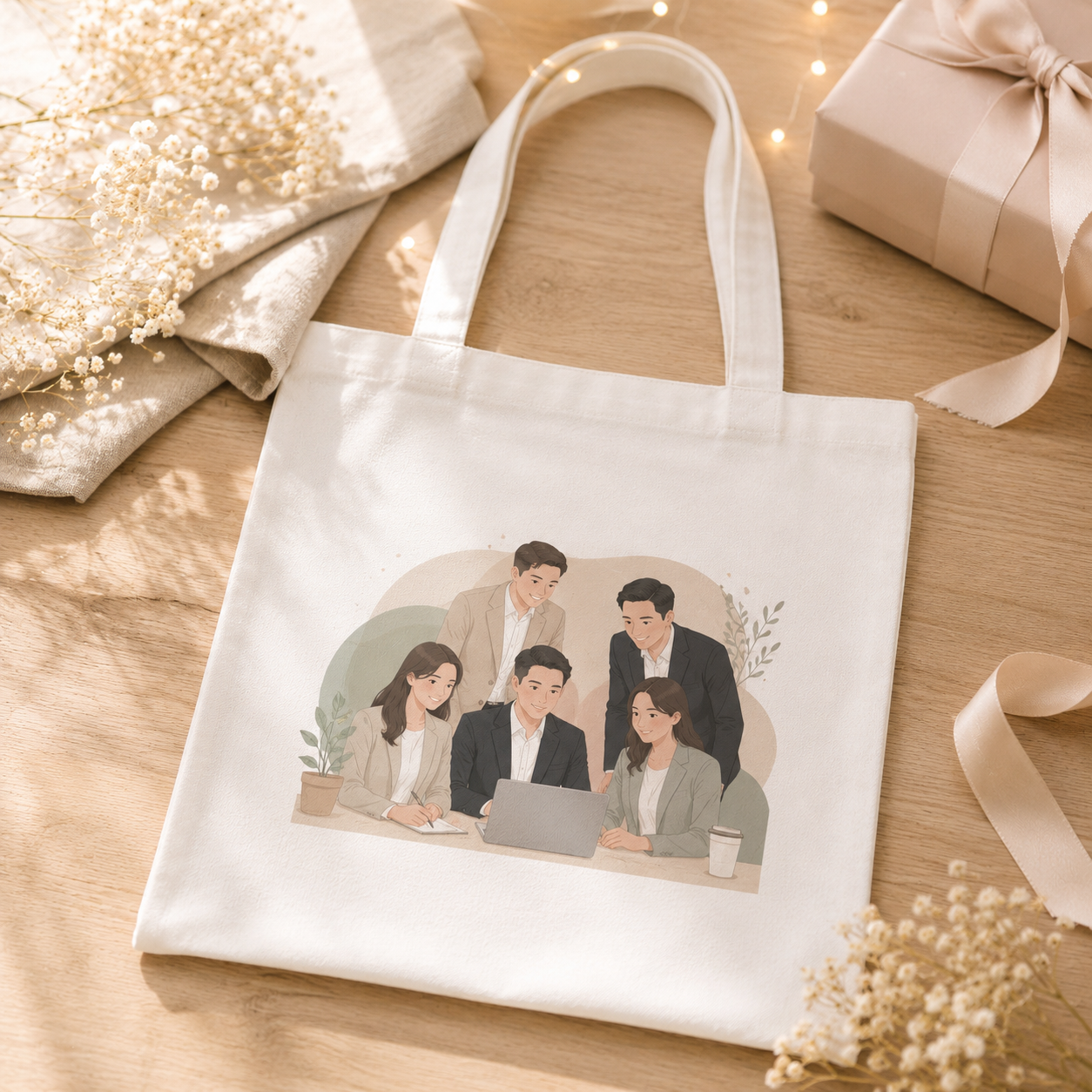 Custom Cotton Canvas Tote Bag personalised gift by Rivet Crafts