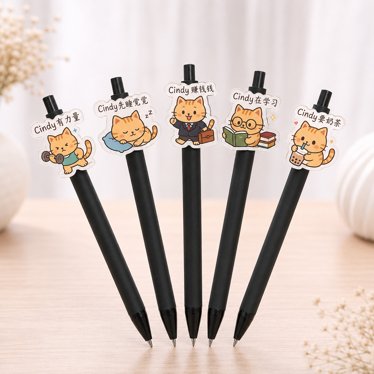 Custom Acrylic Photo Gel Pen — personalised gift from Rivet Crafts Singapore