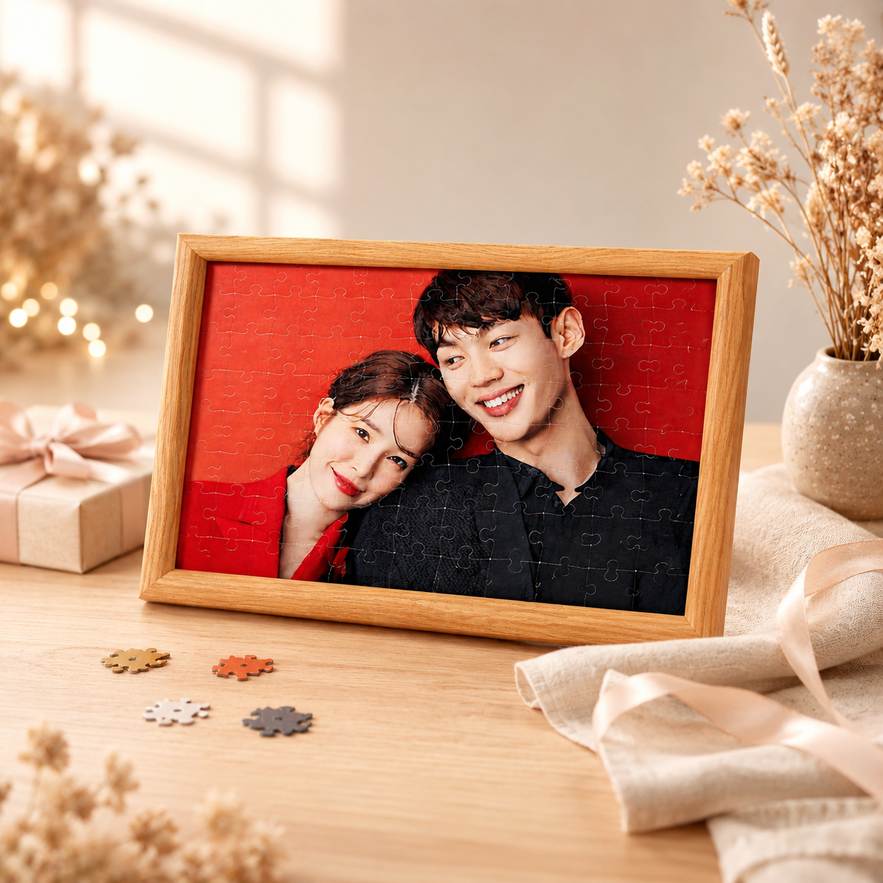 Photo Puzzle + Wooden Frame
