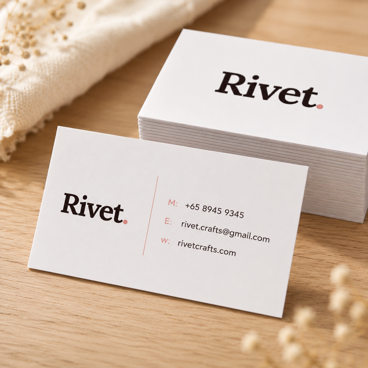 Custom Name Card Printing — personalised gift from Rivet Crafts Singapore